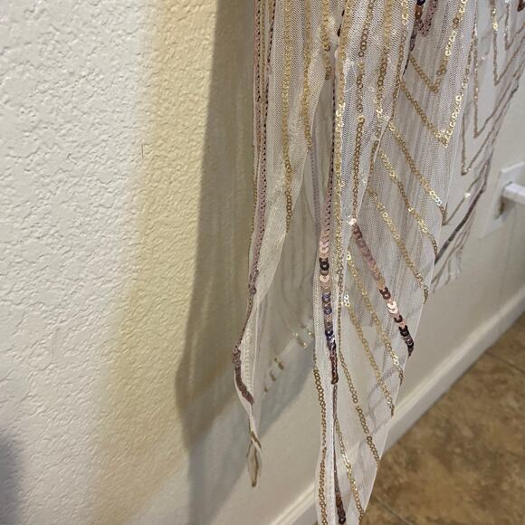 BCBGeneration Nude Sequin Midi Party Dress Size 4 NWOT Birthday - Picture 5 of 8